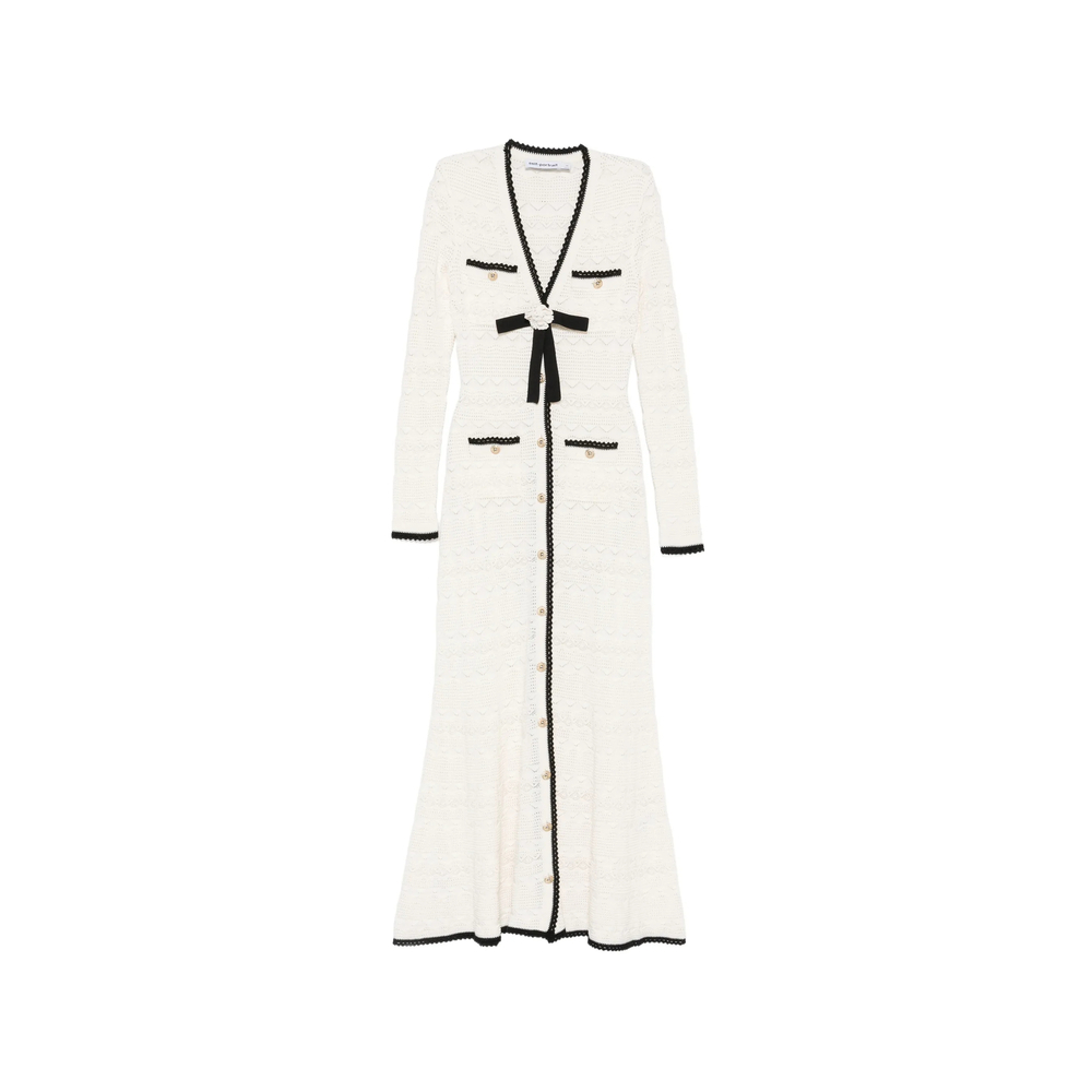 [Self-portrait] Long sleeve dress FW26 PF26-075C-W  WHITE