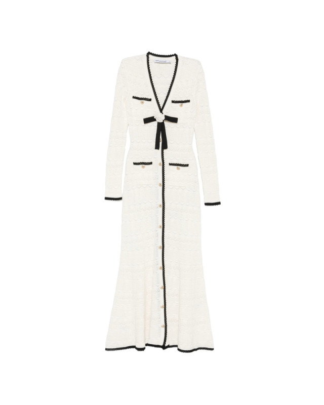 [Self-portrait] Long sleeve dress FW26 PF26-075C-W  WHITE