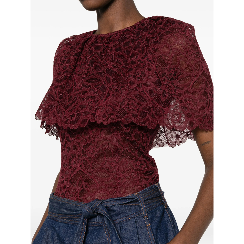 [Self-portrait] Blouse FW26 PF26-099T-BU  BURGU