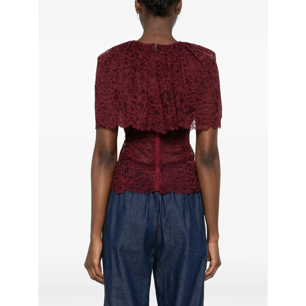 [Self-portrait] Blouse FW26 PF26-099T-BU  BURGU