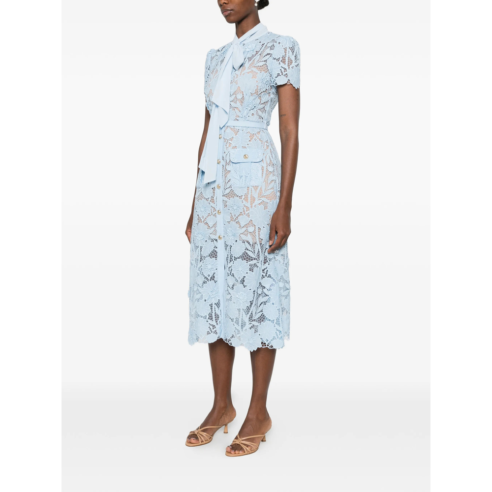 [Self-portrait] Short sleeve dress FW26 PF26-111M-BL  BLUE