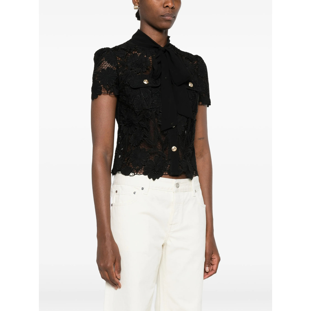 [Self-portrait] Blouse FW26 PF26-111T-B  BLACK