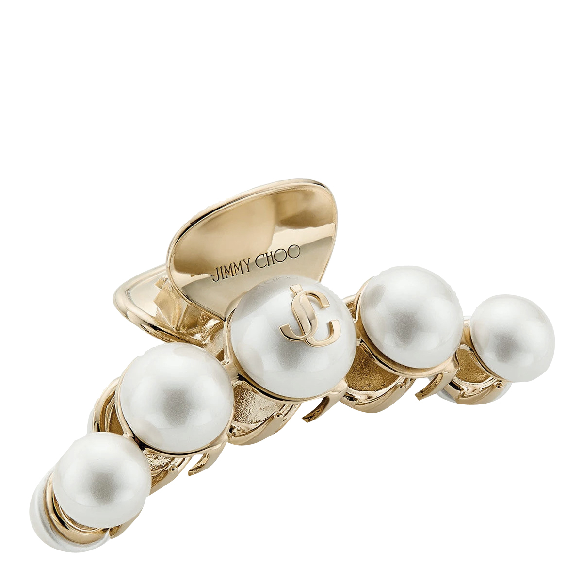 [Jimmy Choo] Hair Accessory FW26 CLAW HAIR CLIPDCKWHITE/GOLD