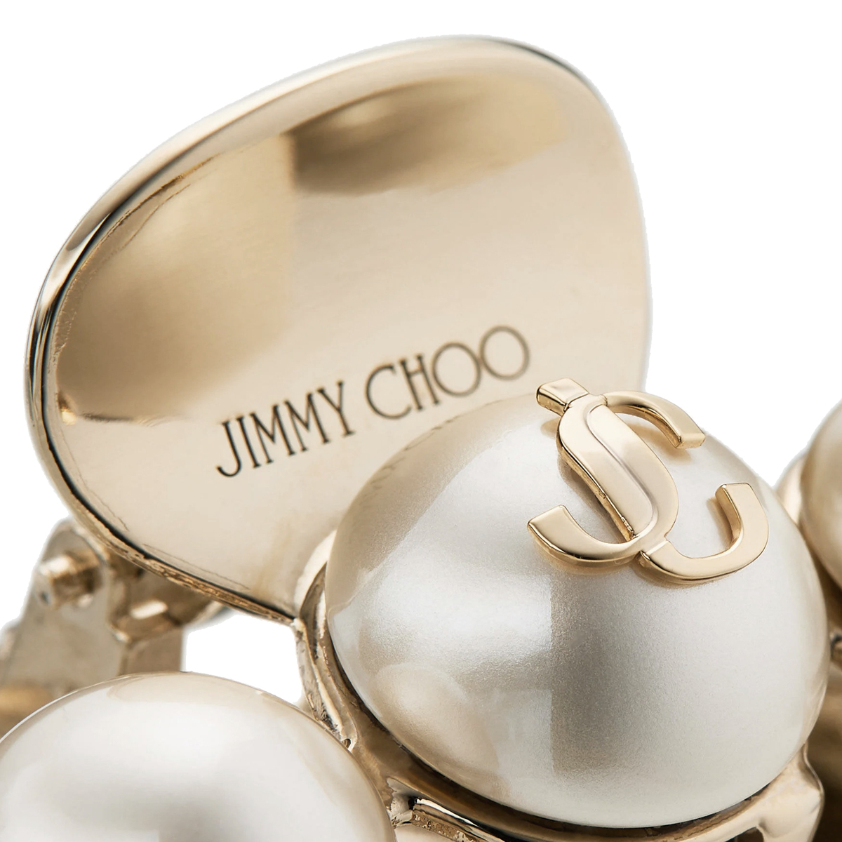 [Jimmy Choo] Hair Accessory FW26 CLAW HAIR CLIPDCKWHITE/GOLD