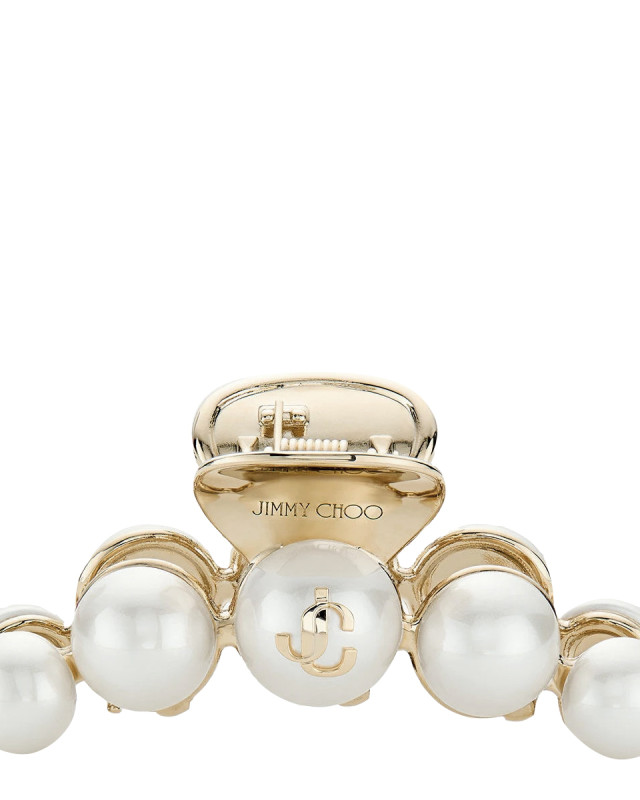 [Jimmy Choo] Hair Accessory FW26 CLAW HAIR CLIPDCKWHITE/GOLD