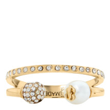 [Jimmy Choo] Ring FW26 JC DOUBLE RINGAKKGOLD/CRYSTAL