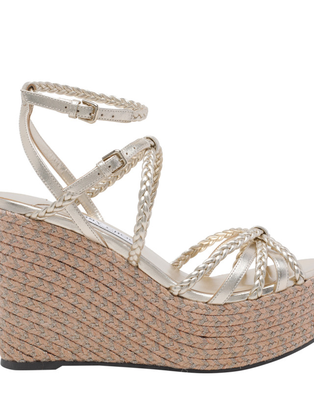 [Jimmy Choo] Sandals FW26 NYRA 100ZKTSOFT GOLD MIX