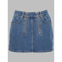 [MARINE SERRE] Mini skirt SS26 WSK135A_CDEN0002BL05
