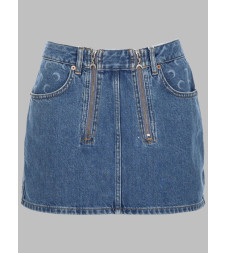 [MARINE SERRE] Mini skirt SS26 WSK135A_CDEN0002BL05