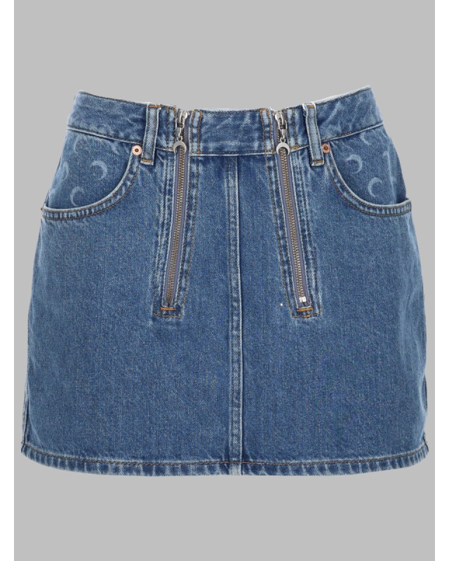 [MARINE SERRE] Mini skirt SS26 WSK135A_CDEN0002BL05