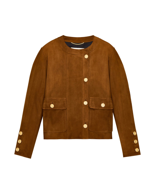 [Saint Laurent] Jacket FW26 876897YCUM22705 RHUM AMBRE