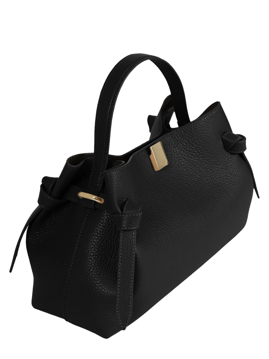 [YUZEFI] Tote bag FW26 GYOZA-PEBBLE-GRAIN-LEATHER_BLACK