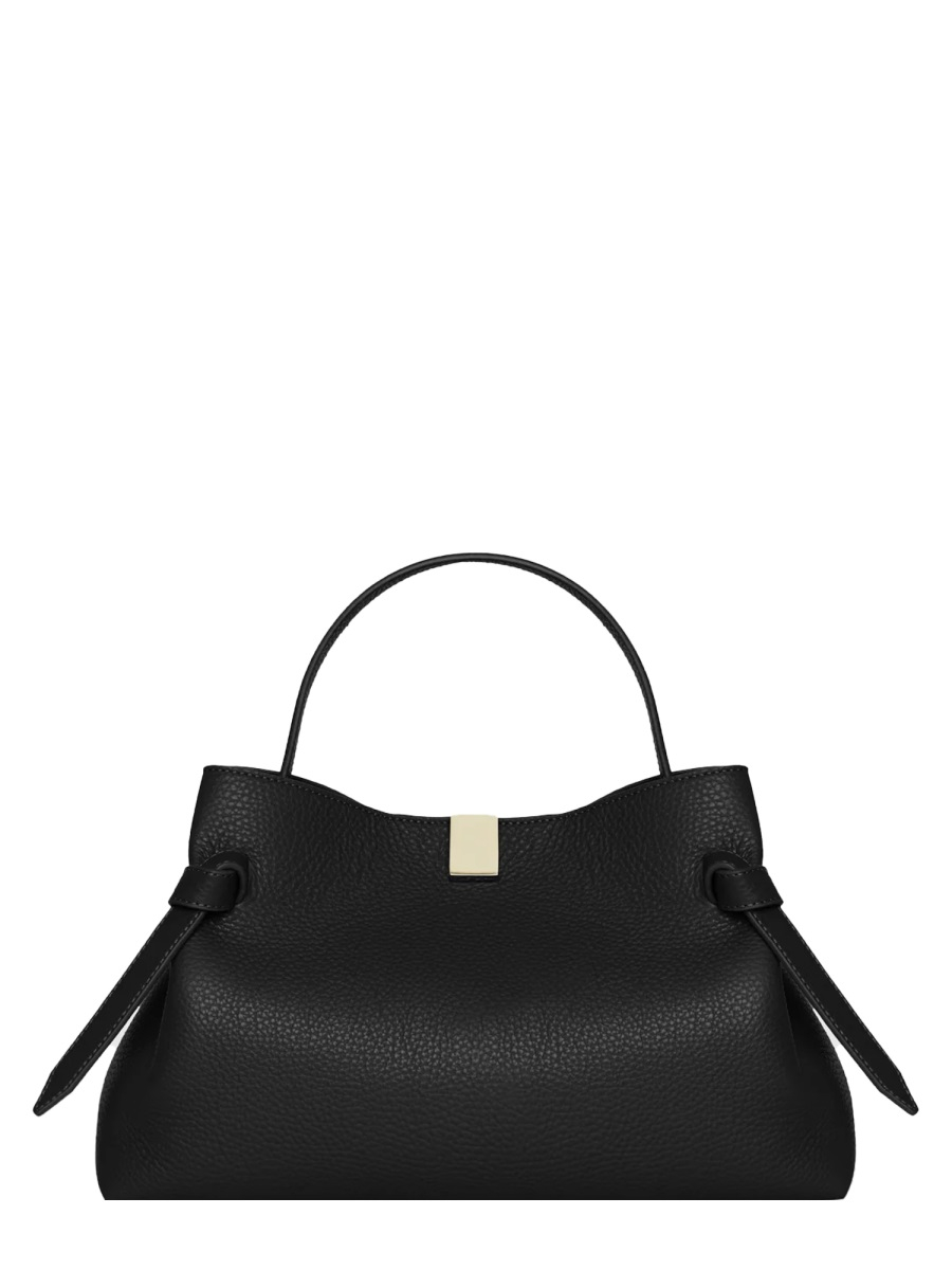 [YUZEFI] Tote bag FW26 GYOZA-PEBBLE-GRAIN-LEATHER_BLACK