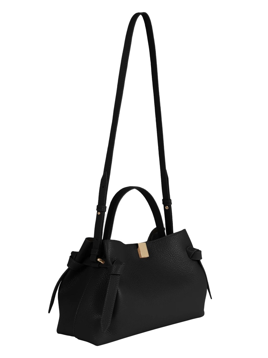 [YUZEFI] Tote bag FW26 GYOZA-PEBBLE-GRAIN-LEATHER_BLACK