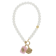 [Casablanca] Necklace SS26 A-SS26-JW-395_01BRASS/PEARL/QUARTZ