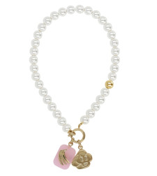 [Casablanca] Necklace SS26 A-SS26-JW-395_01BRASS/PEARL/QUARTZ