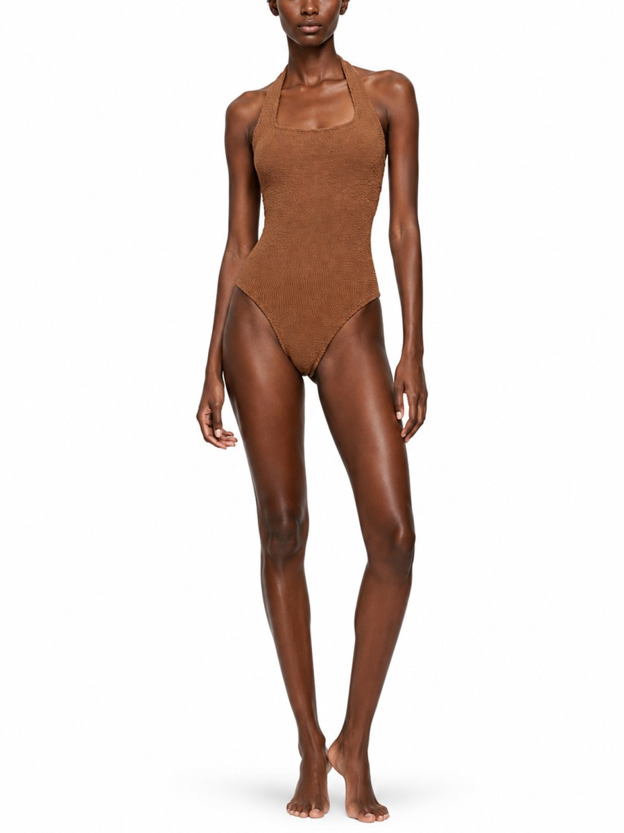 [Hunza G] Swimsuit SS26 S-SANDY-CR_METALLICCOCOA
