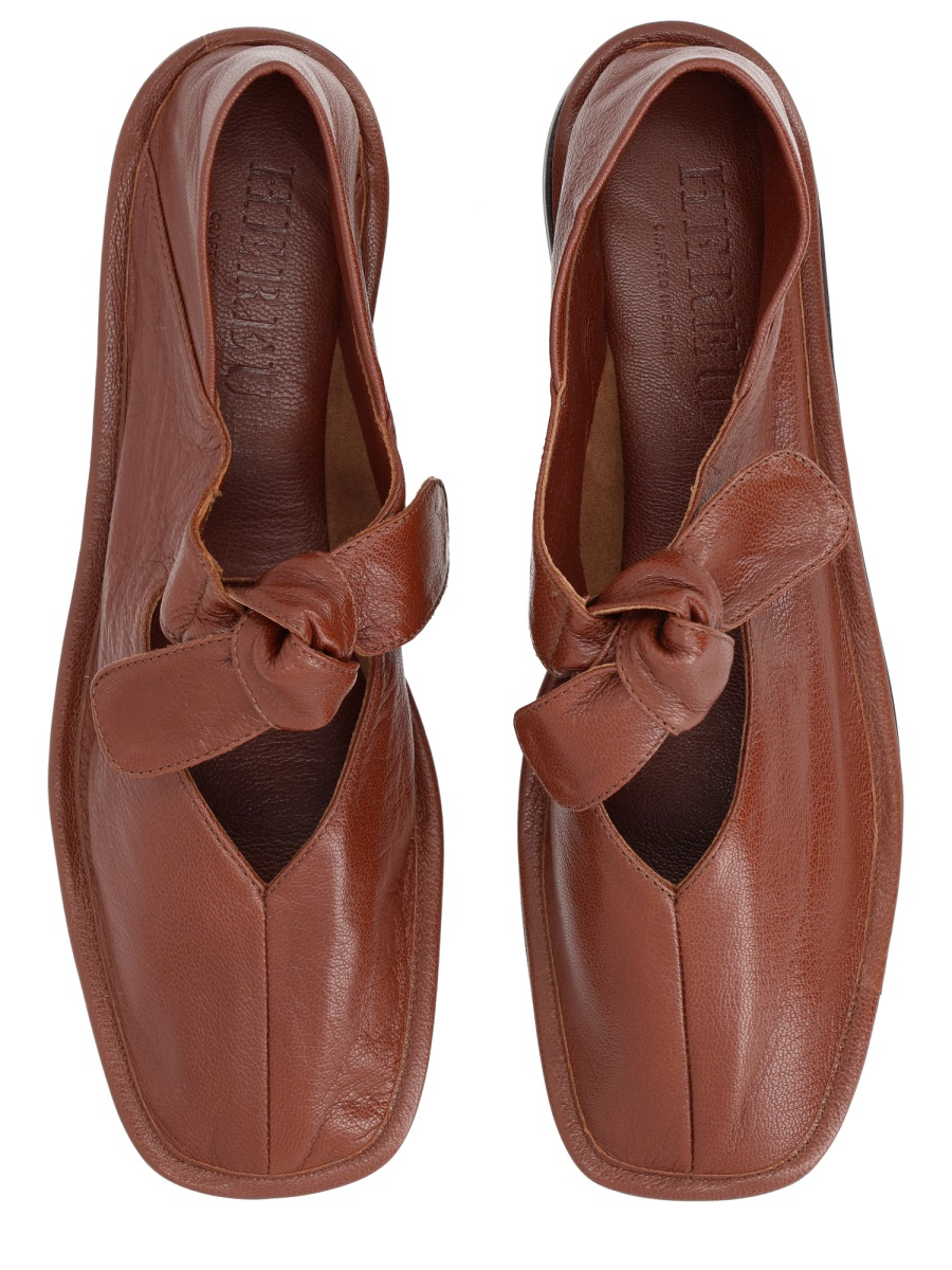 [HEREU] Flat shoes SS26 LLSSWFA24.002.6_CHESTNUT