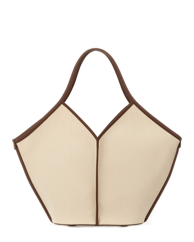 [HEREU] Shoulder bag SS26 WBCALE_BEIGE/CHESTNUT