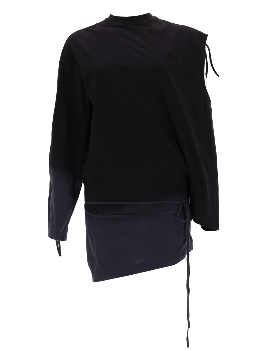 [Y - 3] T-shirts Long Sleeve SS26 KR0096_BLACK