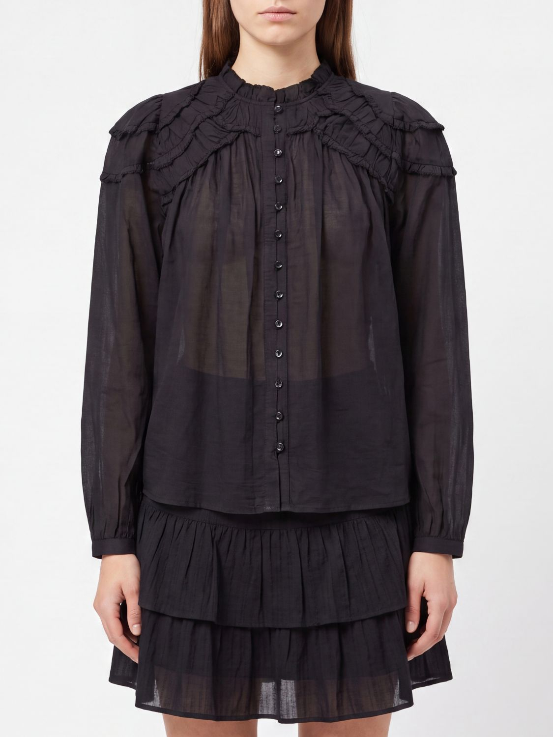 [Isabel Marant Etoile] Shirts Long Sleeve FW26 HT0681FBB3J04E 01BK