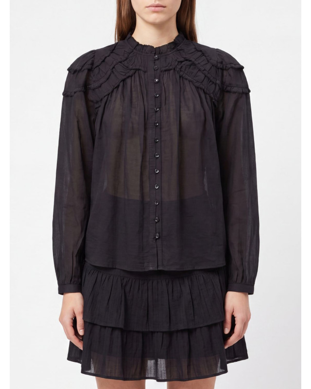 [Isabel Marant Etoile] Shirts Long Sleeve FW26 HT0681FBB3J04E 01BK