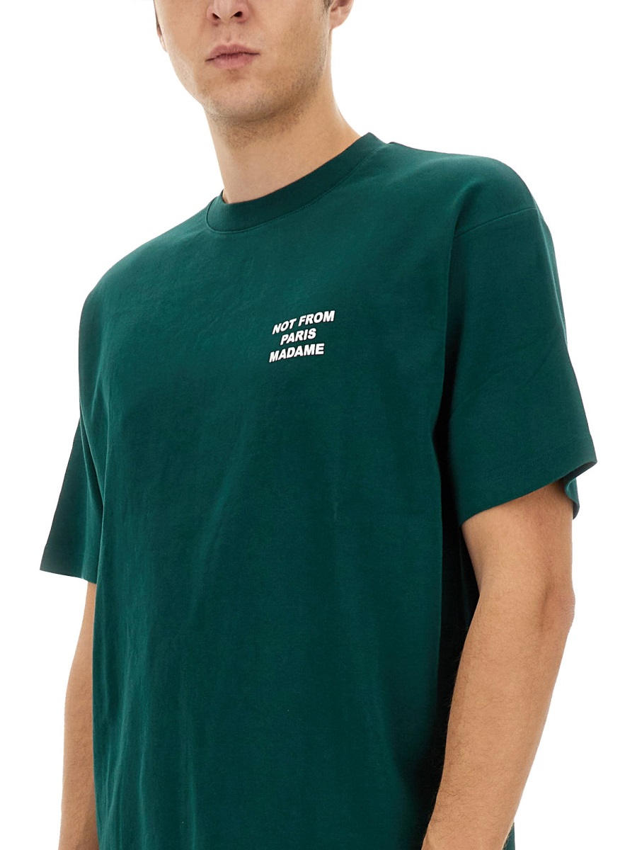[DROLE DE MONSIEUR] T-shirts Short Sleeve FW26 TS203_CO002DARKGREEN