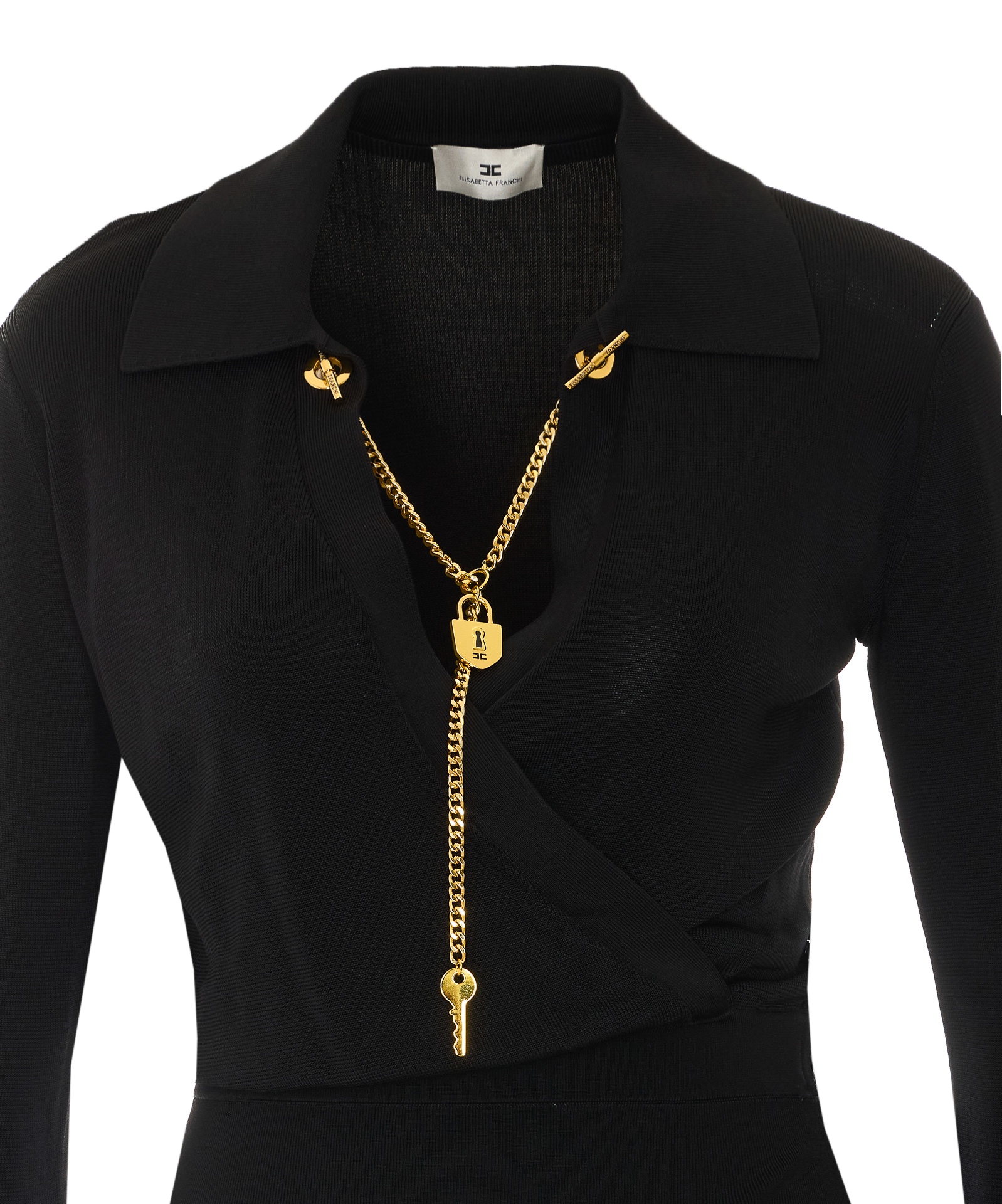 [ELISABETTA FRANCHI] Long sleeve dress FW26 AM19S66E2110