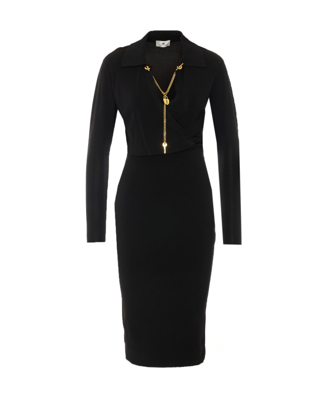 [ELISABETTA FRANCHI] Long sleeve dress FW26 AM19S66E2110