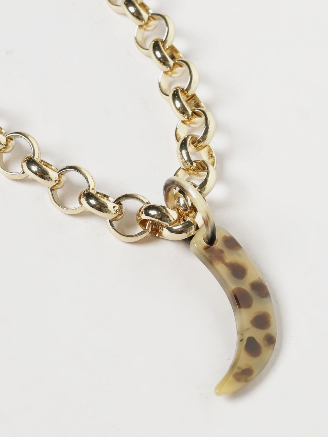 [ALLUJEWELS] Necklace SS26 CIRCLE CHAIN+CORNO GOLD