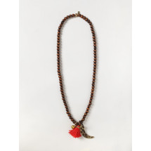 [ALLUJEWELS] Necklace SS26 MINI WOODY MARRONE