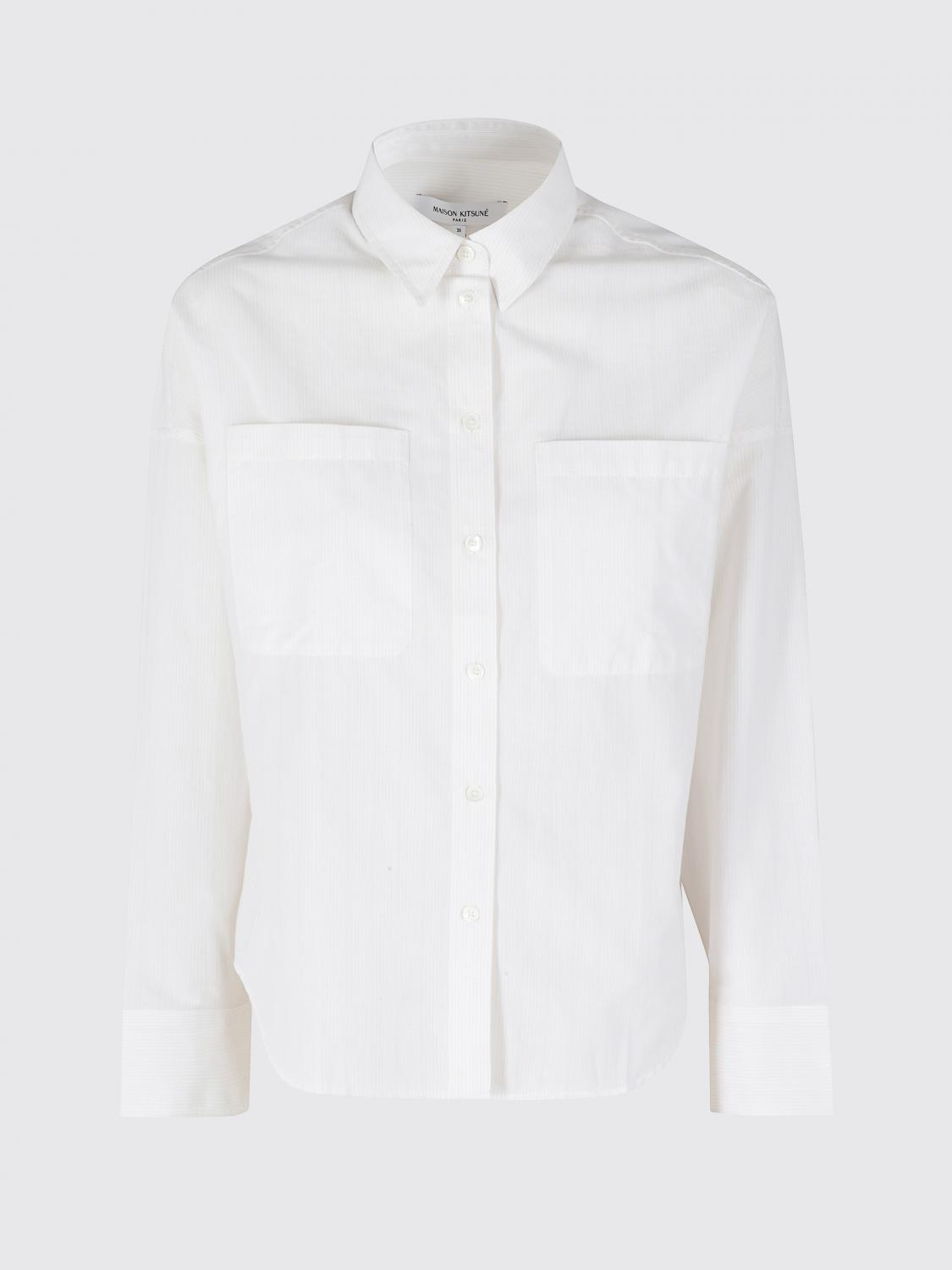 [MAISON KITSUNE] Shirts Long Sleeve SS26 QW00404WC5094 0494