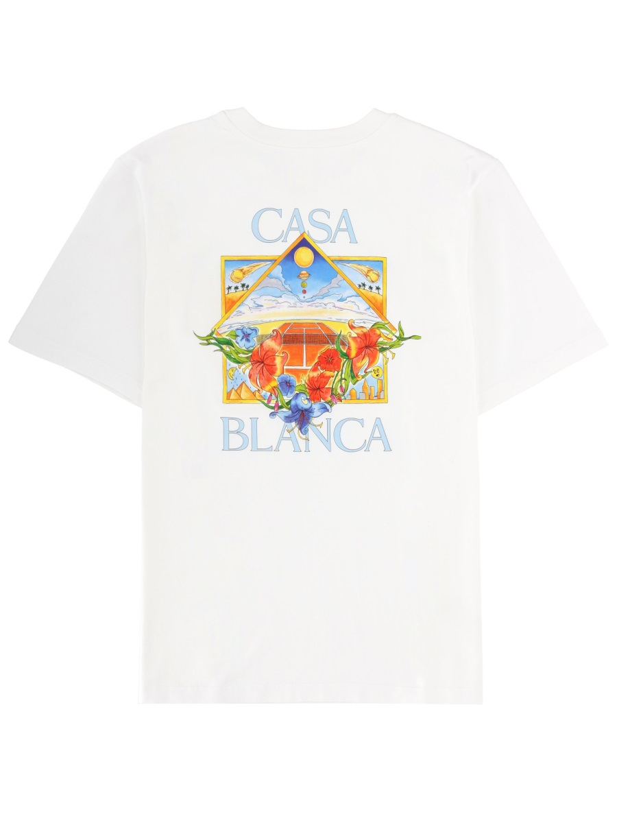 [Casablanca] T-shirts Short Sleeve SS26 M-SS26-JTS-001_13FLOWERCOURTICON