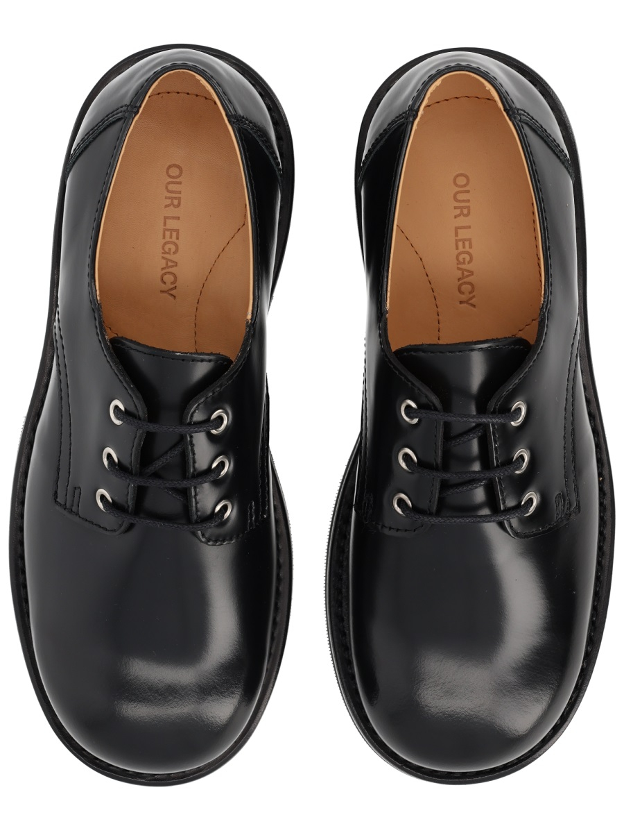 [Our Legacy] Sneakers SS26 A2267RBL_GLAZEDBLACKLEATHER