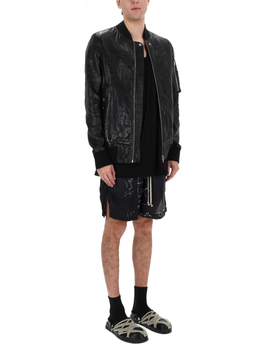 [Rick Owens] Leather Jacket SS26 RU01F2778_LBE09