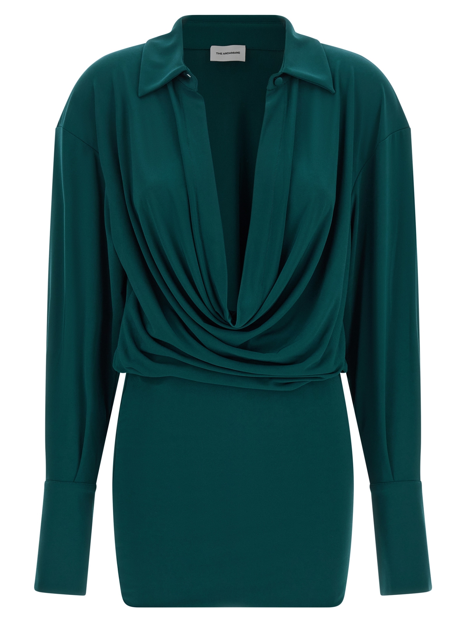[THE ANDAMANE] Long sleeve dress FW26 T200107ATJP199MALACHITE