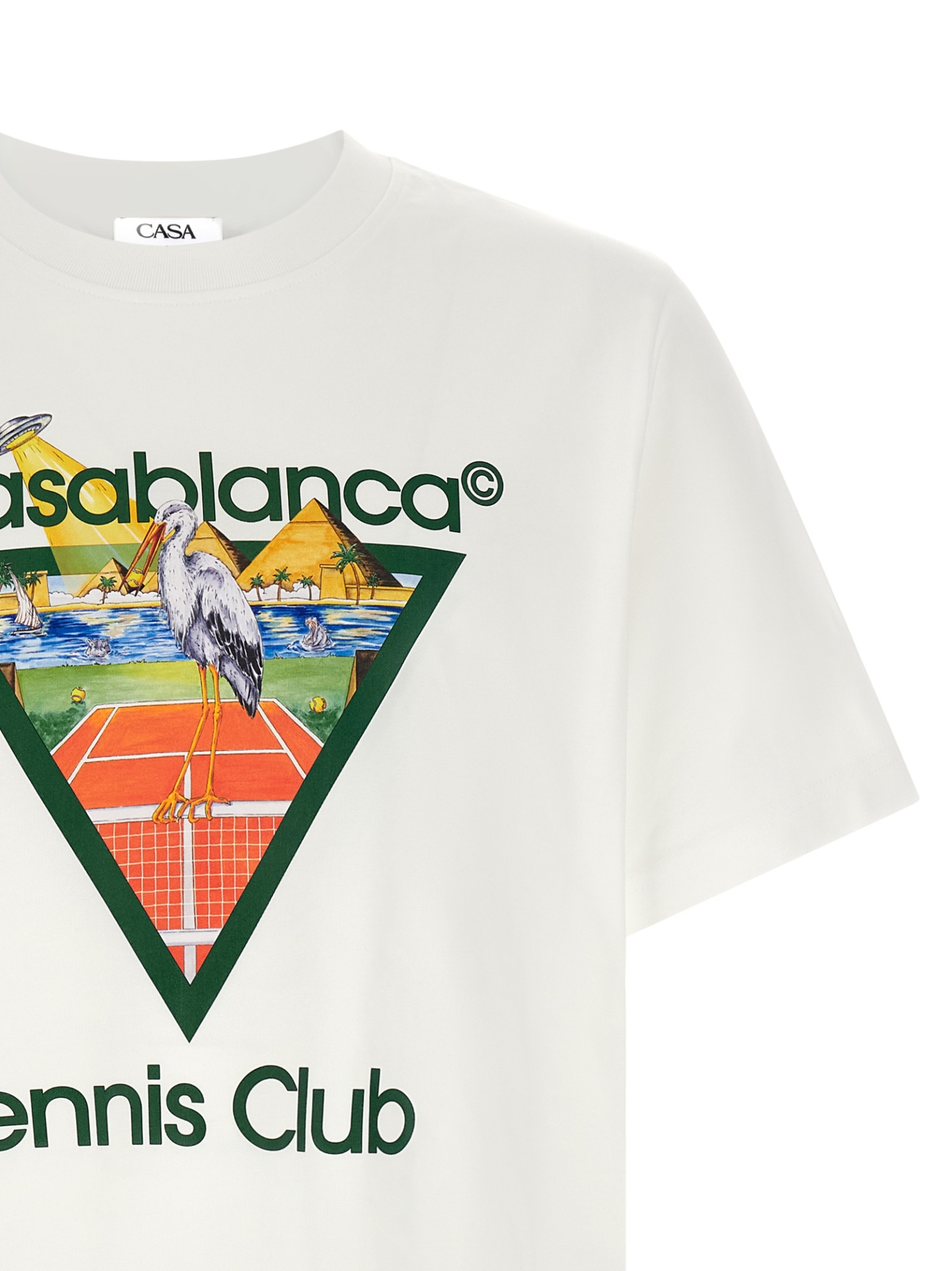 [Casablanca] T-shirts Short Sleeve FW26 MPF26JTS00103TENNISCLUBTRIANGLE