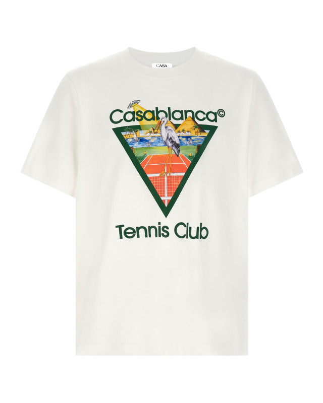 [Casablanca] T-shirts Short Sleeve FW26 MPF26JTS00103TENNISCLUBTRIANGLE