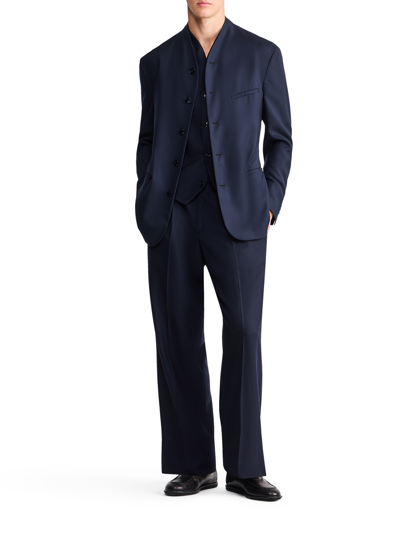 [Giorgio Armani] Trousers FW26 GM000558TE13592UB109 DARK NAVY