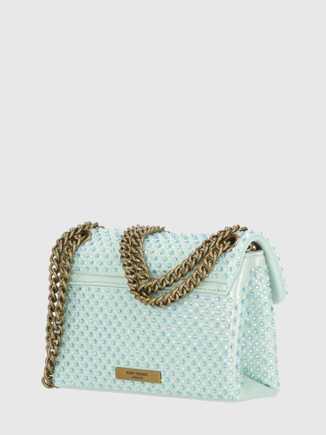 [Kurt Geiger London] Minibag SS26 5018173609 FABRIC MINI KENSINGTONPALE GRE