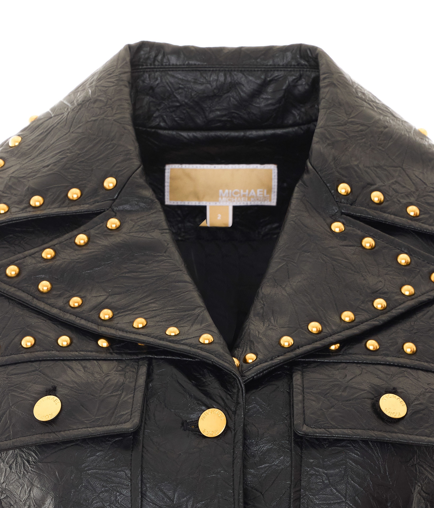 [MICHAEL MICHAEL KORS] Leather Jacket FW26 MT620LKL4K001