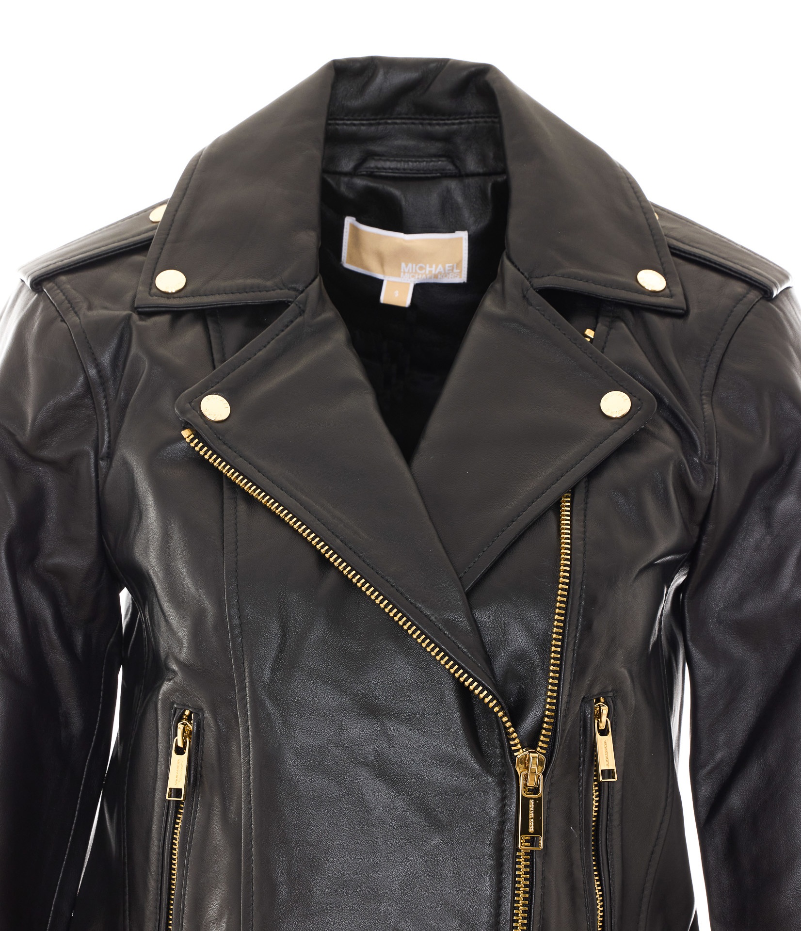 [MICHAEL MICHAEL KORS] Leather Jacket FW26 MT520IE8RK001