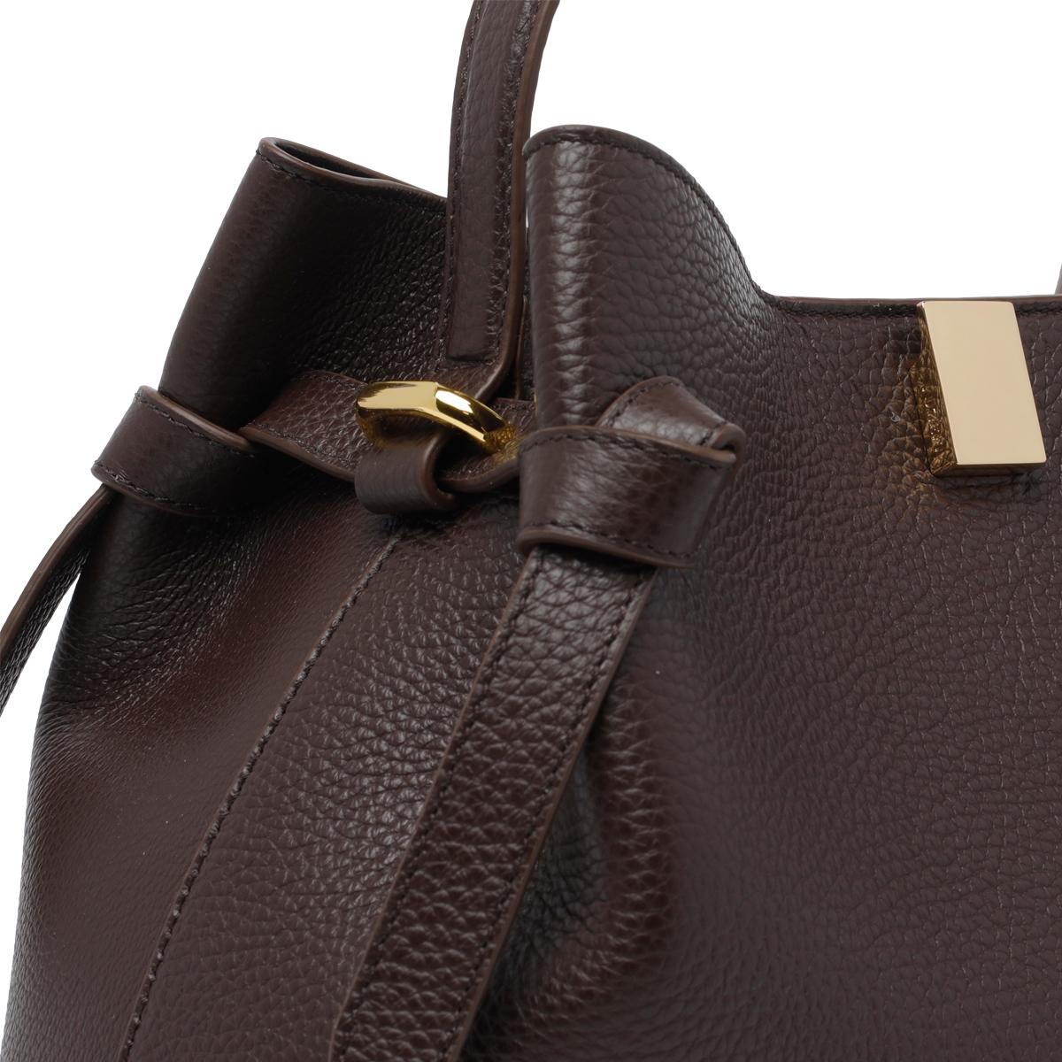 [YUZEFI] Tote bag FW26 GYOZAPEBBLE GRAIN LEATHERL038