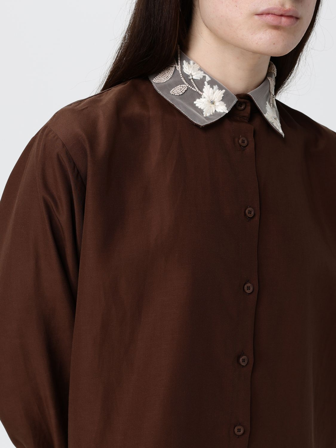 [HANITA] Shirts Long Sleeve SS26 HC6934584 EBANO