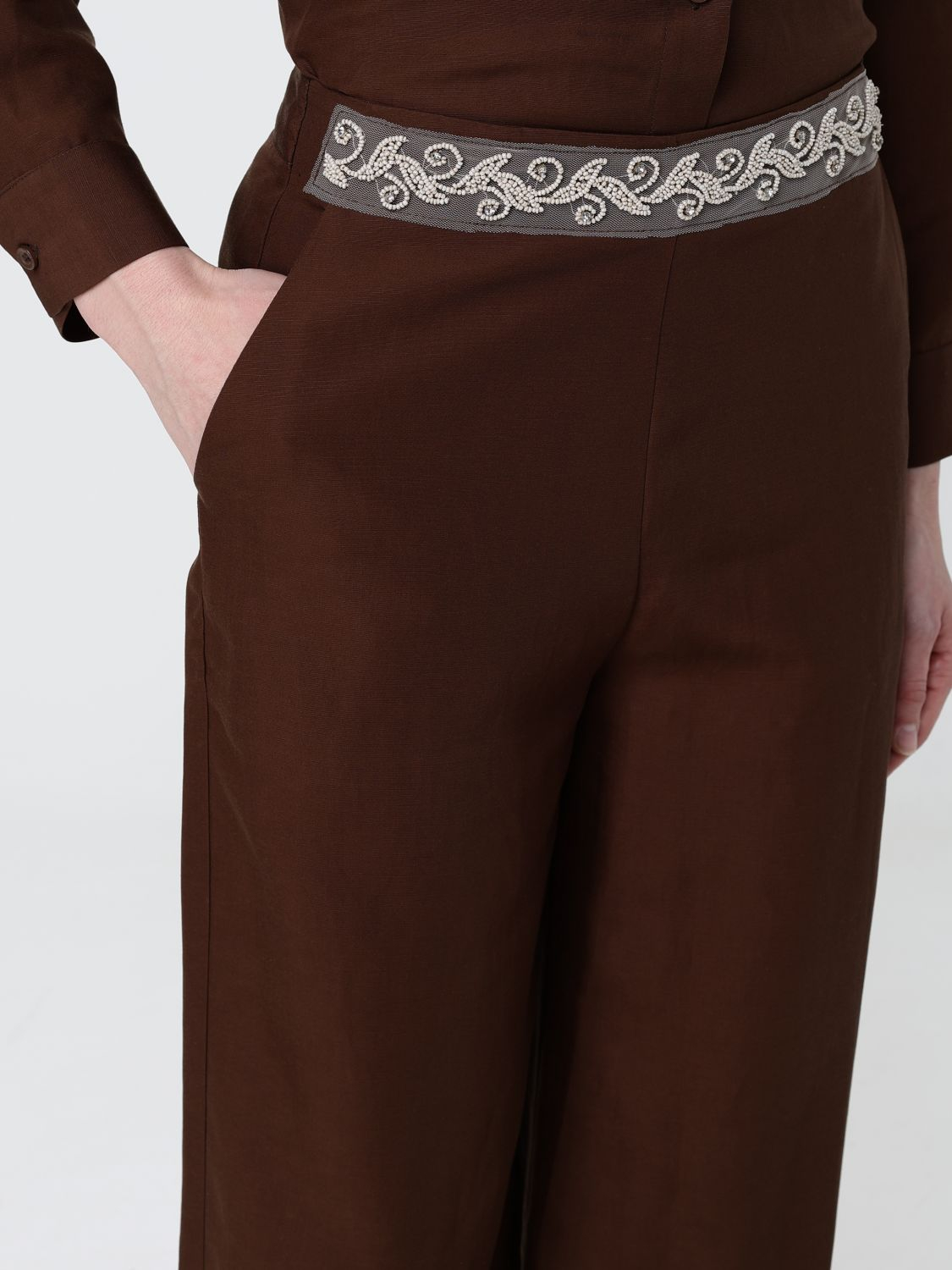 [HANITA] Trousers SS26 HP16364584 EBANO