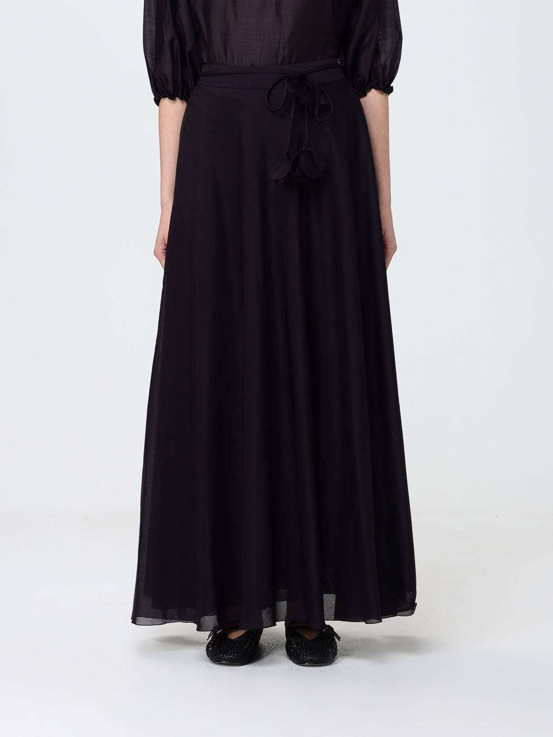 [HANITA] Long skirt SS26 HG10484582 NERO