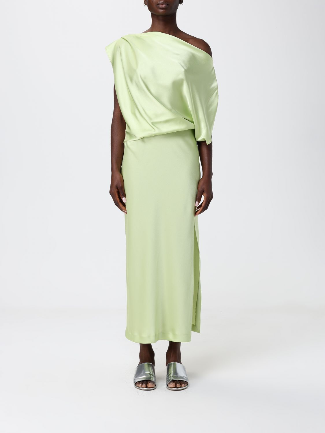 [HANITA] Sleeveless dress SS26 HV37654610 LIME CREAM