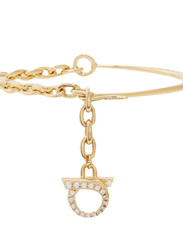 [Salvatore Ferragamo] Bracelet FW26 795111760998ORO/CRYSTAL