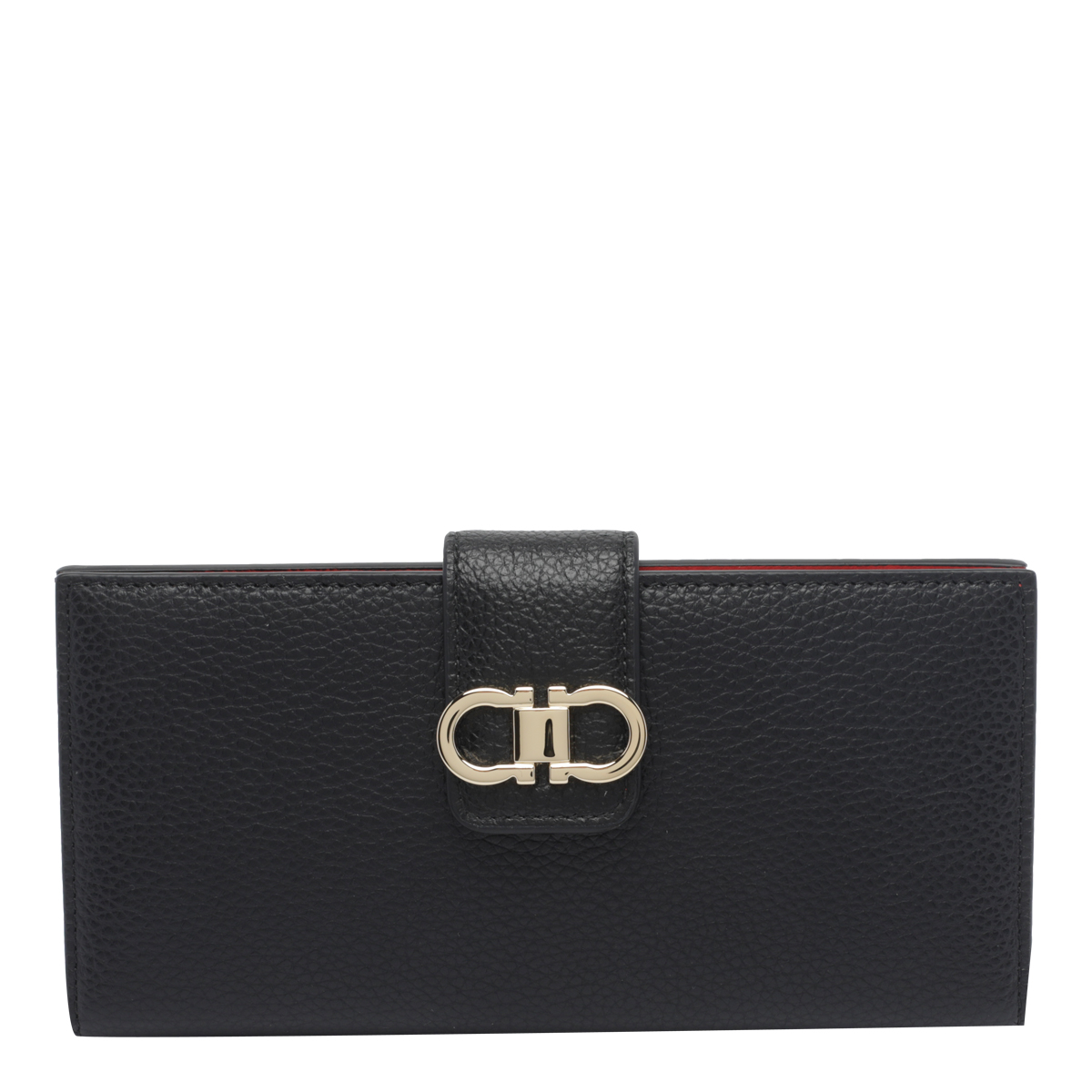 [Salvatore Ferragamo] Wallet FW26 795522221157NERO/RED