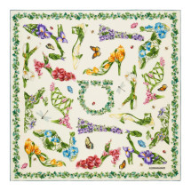 [Salvatore Ferragamo] Scarf FW26 795198310245AVORIO/AZZURRO